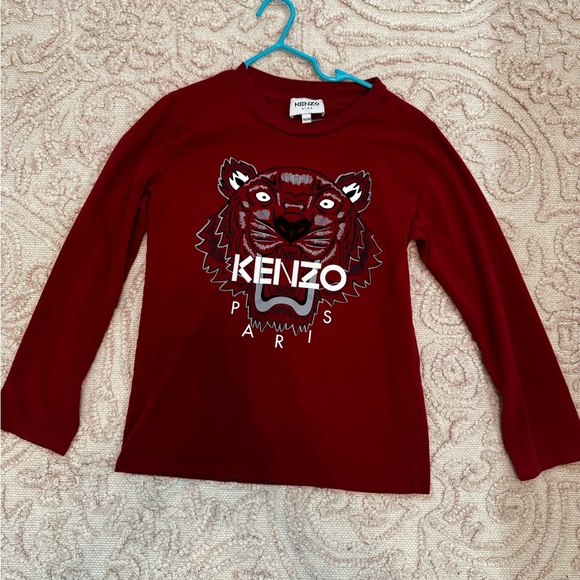Kenzo Other - Kenzo Kids Burgundy Tiger Graphic Long Sleeve Tee
